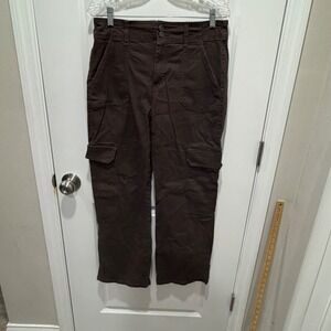 Celebrity Pink Womens Relaxed Cargo Pants High Rise Brown 13/31